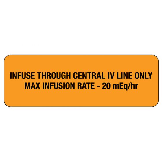 Label Paper Permanent Infuse Through, 1" Core, 2 15/16" x 1", Fl. Orange, 333 per Roll