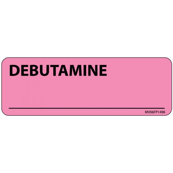 Label Paper Removable Debutamine, 1" Core, 2 15/16" x 1", Fl. Pink, 333 per Roll