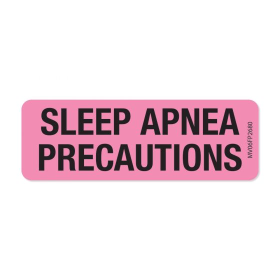 Label Paper Removable Sleep Apnea, 1" Core, 2-15/16" x 1" Fluorescent, Pink, 333 per Roll