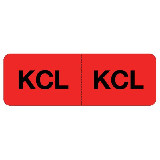 Label Paper Permanent KCL KCL, 1" Core, 2 15/16" x 1, Fl. Red, 333 per Roll