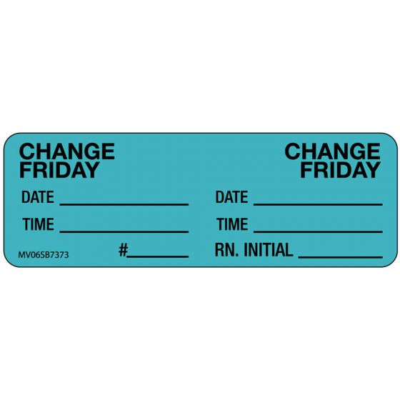 Label Paper Removable Change Friday, 1" Core, 2 15/16" x 1", Blue, 333 per Roll