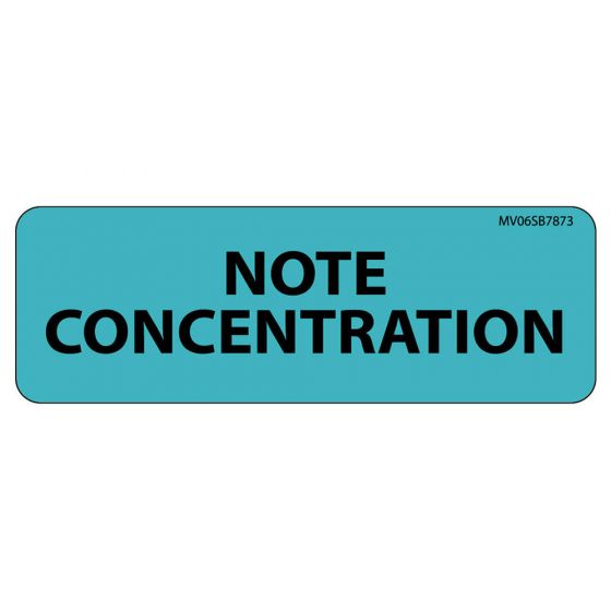 Label Paper Removable Note Concentration, 1" Core, 2 15/16" x 1", Blue, 333 per Roll