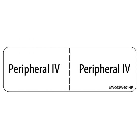 Label Paper Permanent Peripheral IV, 1" Core, 2 15/16" x 1", White, 333 per Roll