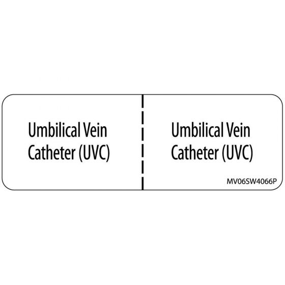 Label Paper Permanent Umbilical Vein, 1" Core, 2 15/16" x 1", White, 333 per Roll