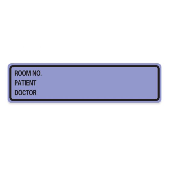 LABEL PAPER REMOVABLE ROOM NO. PATIENT 1" CORE 5 3/8" X 1 3/8" LAVENDER 200 PER ROLL