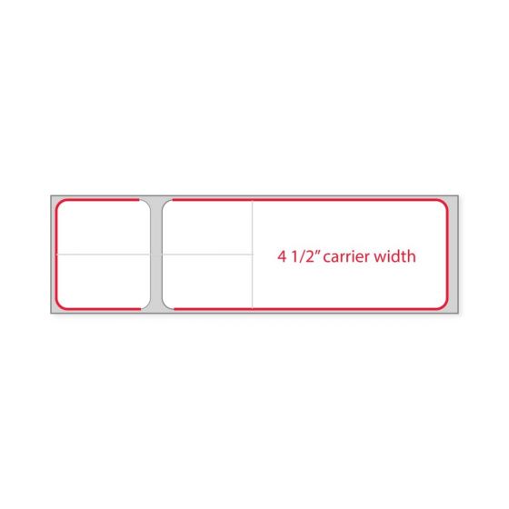 Label Misys/Sunquest Direct Thermal IR Paper Permanent 3" Core 4 1/8"x1 3/16" Red 4300 per Roll, 2 Rolls per Case