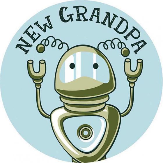 LABEL PEDIATRIC AWARD STICKER, PAPER, REMOVABLE, "NEW GRANDPA", BLUE, 250 PER ROLL 