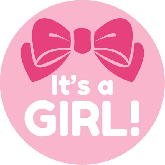 LABEL PEDIATRIC AWARD STICKER, PAPER, REMOVABLE, "IT'S A GIRL!", PINK, 250 PER ROLL