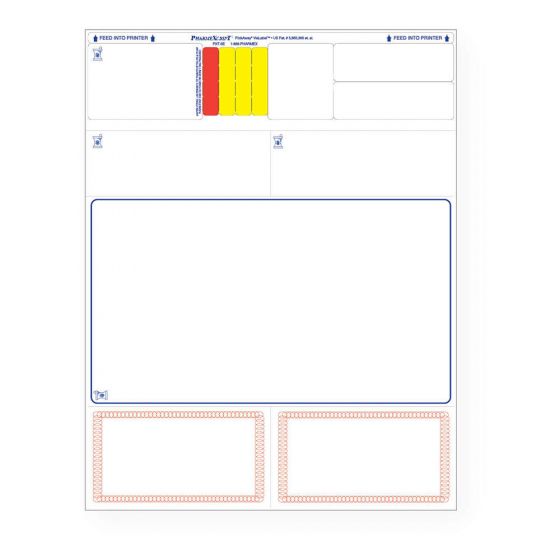 PharmeXcript® Label Form with Patented Flickaway® Technology Laser Permanent 8-1/2" x 11" White, 1000 per Box