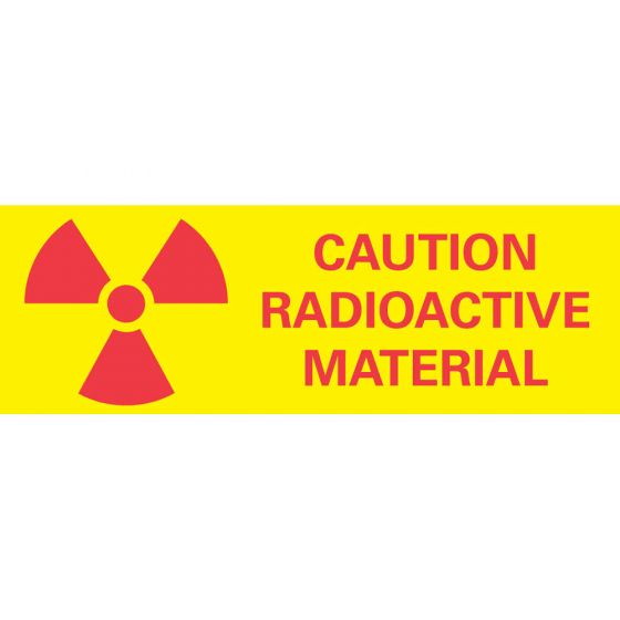 Hazard Tape (Removable) Caution Radioactive 1 x500" 167 Imprints per Roll - Yellow