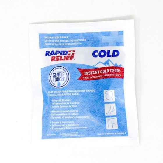 Rapid Relief® Cold Pack Disposable Instant Snap & Shake 4" x 6", 50 per Case