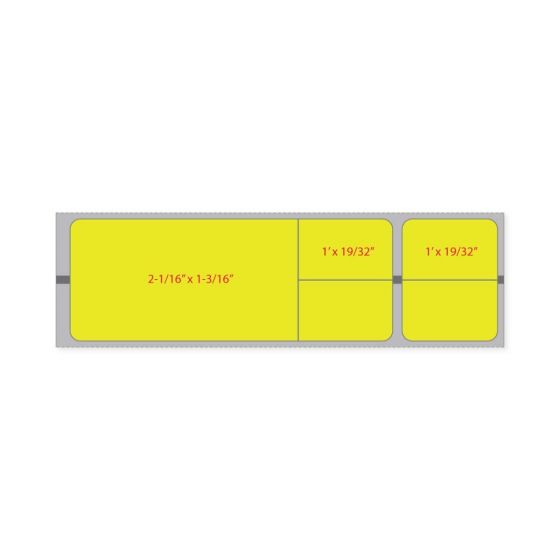 Label Misys/Sunquest Direct Thermal Paper Permanent 1 1/2" Core 4 1/8"x1 3/16" Yellow 1200 per Roll, 8 Rolls per Case