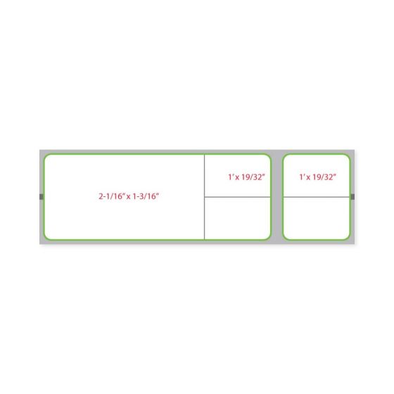 Label Misys/Sunquest Direct Thermal Paper Permanent 1 1/2" Core 4 1/8"x1 3/16" Green 1200 per Roll, 8 Rolls per Case