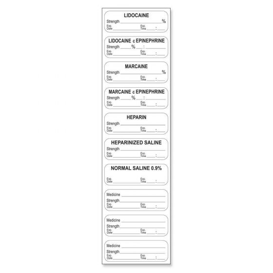 STERILE LABEL SYNTHETIC PERMANENT 1 1/2" X 1/2" WHITE 10 PER SHEET, 100 SHEETS PER PACKAGE