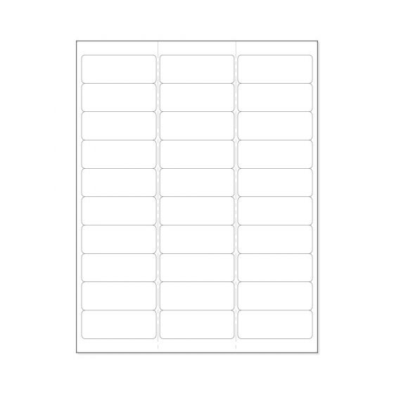 Chart Labels Wristband Laser Portrait, Premium 2 5/8"x1 White - 30 Labels per Sheet, 4 Pks of 250 Sheets per Case