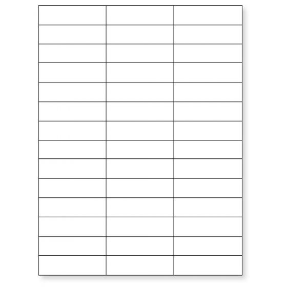 CHART LABELS LASER PORTRAIT, PREMIUM 2 5/8"X3/4" WHITE - 42 LBLS PER SHEET, 4 PKS OF 250 SHEETS PER CASE