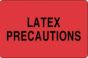 Label Paper Permanent Latex Precautions, 4" x 2 5/8", Fl. Red, 500 per Roll