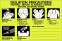 Label Paper Removable Isolation Precautions 5 1/4" x 8", Fl. Yellow, 50 per Package