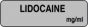 Anesthesia Label (Paper, Permanent) Lidocaine mg/ml 1 1/4" x 3/8" Gray - 1000 per Roll