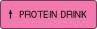 Label Paper Permanent Protein Drink 1 1/4" x 3/8", Fl. Pink, 1000 per Roll