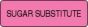 Label Paper Permanent Sugar Substitute 1 1/4" x 3/8", Fl. Pink, 1000 per Roll