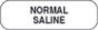 Communication Label (Paper, Permanent) Normal Saline 1 1/4" x 3/8" White - 1000 per Roll