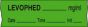 Anesthesia Tape with Date, Time & Initial (Removable) Levophed mg/ml 1/2" x 500" - 333 Imprints - Green - 500 Inches per Roll