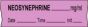 Anesthesia Tape with Date, Time & Initial (Removable) Neosynephrine mg/ml 1/2" x 500" - 333 Imprints - Violet - 500 Inches per Roll