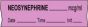 Anesthesia Tape with Date, Time & Initial (Removable) Neosynephrine mcg/ml 1/2" x 500" - 333 Imprints - Violet - 500 Inches per Roll