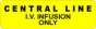 IV Label Paper Permanent Central Line IV  2 7/8"x7/8" Fl. Yellow 1000 per Roll