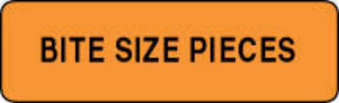 Label Paper Permanent Bite Size Pieces  1 1/4"x3/8" Fl. Orange 1000 per Roll