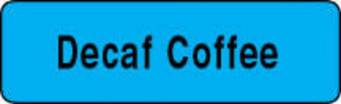 Label Paper Permanent Decaf Coffee  1 1/4"x3/8" Blue 1000 per Roll