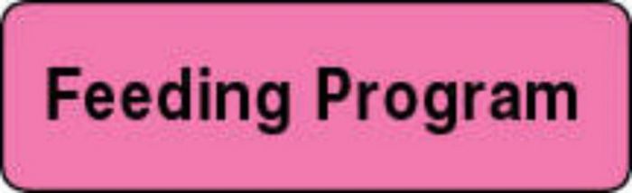 Label Paper Permanent Feeding Program  1 1/4"x3/8" Fl. Pink 1000 per Roll