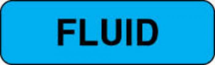 Label Paper Permanent Fluid  1 1/2"x1/2" Light Blue 1000 per Roll