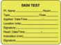 Label Paper Permanent Skin Test Pt. 2 3/8" x 1", 3/4", Fl. Yellow, 1000 per Roll