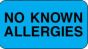 Label Paper Permanent No Known Allergies 1 5/8" x 7/8", Blue, 1000 per Roll