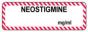 Anesthesia Label (Paper, Permanent) Neostigmine mg/ml 1 1/2" x 1/2" White with Fluorescent Red - 1000 per Roll