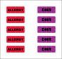 Alert Bands® Label Poly "Allergy", "DNR" Pre-printed, State Standardization 0.6875x1/4 Red and Purple - 200 per Package