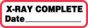 Label Paper Permanent X-Ray Complete 1 1/4" x 3/8", White with Red, 1000 per Roll