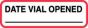 Label Paper Permanent Date Vial Opened  1 1/4"x3/8" White with Red 1000 per Roll