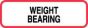 Label Paper Permanent Weight Bearing 1 1/4" x 3/8", White with Red, 1000 per Roll