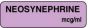 Anesthesia Label (Paper, Permanent) Neosynephrine mcg/ml 1 1/4" x 3/8" Lilac - 1000 per Roll