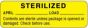 Label Paper Permanent Sterilized April 2 7/8" x 7/8", Yellow, 1000 per Roll