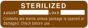 Label Paper Permanent Sterilized August [ 2 7/8" x 7/8", Brown, 1000 per Roll