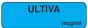 Anesthesia Label (Paper, Permanent) Ultiva mcg/ml 1 1/4" x 3/8" Blue - 1000 per Roll