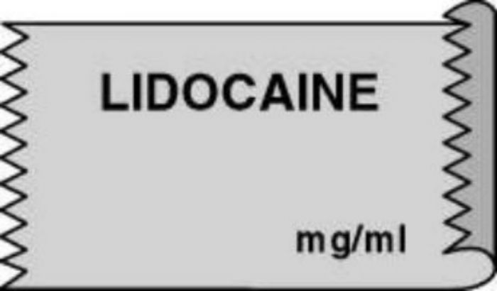 Anesthesia Tape (Removable) Lidocaine mg/ml 1/2" x 500" - 333 Imprints - Gray - 500 Inches per Roll