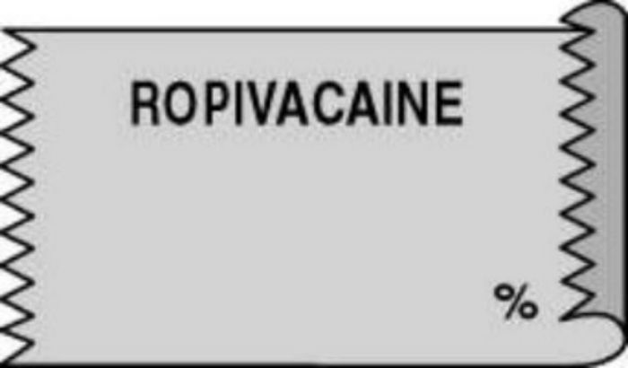 Anesthesia Tape (Removable) Ropivacaine % 1/2" x 500" - 333 Imprints - Gray - 500 Inches per Roll