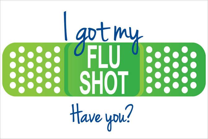 LABEL FLU "I GOT MY FLU SHOT" 3X2 WHITE 250/RL