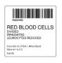 ISBT 128 Label (Synthetic, Permanent) "Red Blood Cells'' 2"x2" White - 500 per Roll