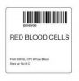 ISBT 128 Label (Synthetic, Permanent) "Red Blood Cells'' 2"x2" White - 500 per Roll